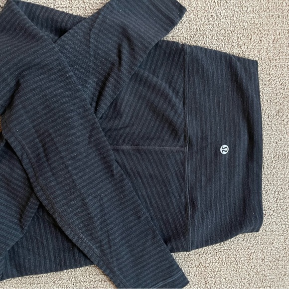 Lululemon High Waisted Leggings - Knit, Subtle Stripe - Picture 3 of 5